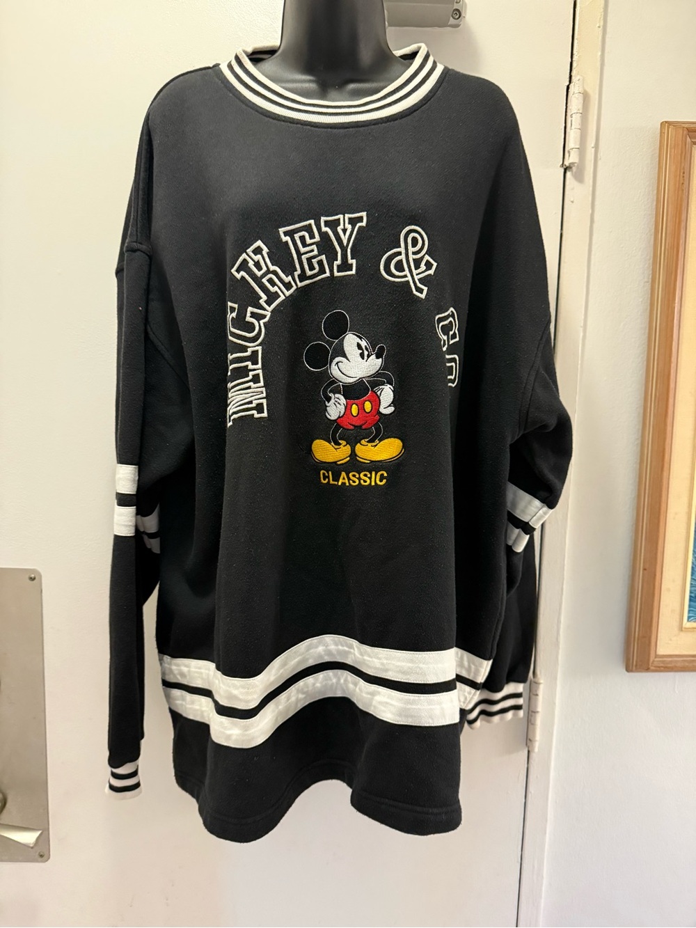 Disney Black Sweatshirt with Classic Mickey & Co. Patch